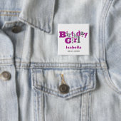 Fluktuierender Typ Birthday Girl Button (Beispiel)