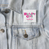 Fluktuierender Typ Birthday Girl Button (Beispiel)