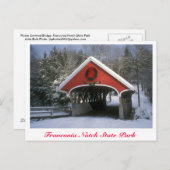 Flume Covered Bridge Franconia Notch Staat Park Postkarte (Vorne/Hinten)