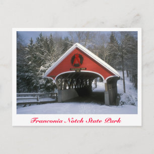 Flume Covered Bridge Franconia Notch Staat Park Postkarte