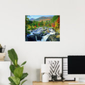 Flume Falls | Adirondack-Gebirge Poster (Heimbüro)