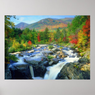 Flume Falls    Adirondack-Gebirge Poster