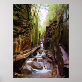 Flumes, Franken Notch, New Hampshire Poster