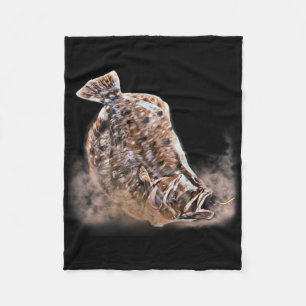 Flunder-Angler-Shirt und Zubehör für Männer Fleecedecke