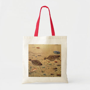 Flundern oder Plattfische, Vintage Meeresleben Oze Tragetasche