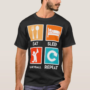 Flunky Ball Trinkspiel Flunkyball Eat Sleep Rep T-Shirt