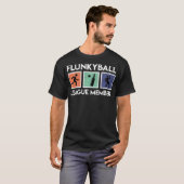 Flunkyball Liga Mitglied Spaß Bunky Ball trinken  T-Shirt (Vorne ganz)