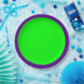 Fluo Green Accent Color Ready to Customization Pappteller (Party)