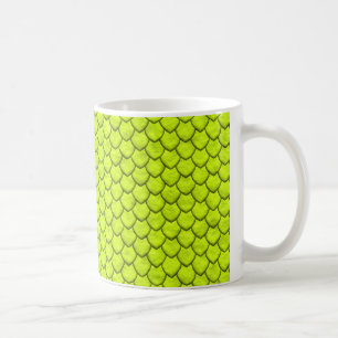 Fluo grüne Schlangen-Tasse Kaffeetasse