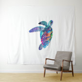Fluo-Meeresschildkröte Wandteppich (Beispiel (Horizontal))