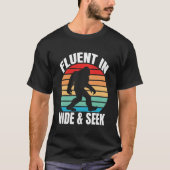 Fluor in Hide and Seek Funny Bigfoot T - Shirt (Vorderseite)