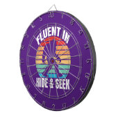 Fluor in Hide und Seek Funny Bigfoot Dartscheibe (Vorderseite rechts)