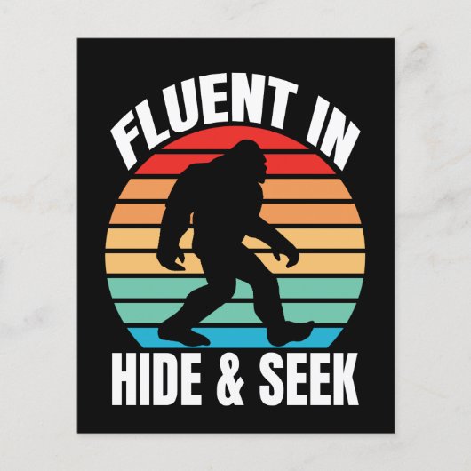 Fluor in Hide und Seek Funny Bigfoot Flyer (Vorne)