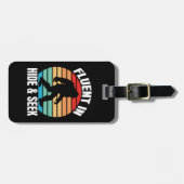 Fluor in Hide und Seek Funny Bigfoot Gepäckanhänger (Vorderseite horizontal)