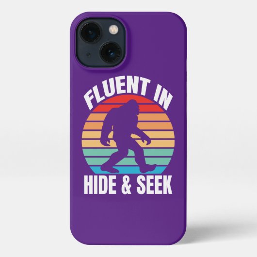 Fluor in Hide und Seek Funny Bigfoot iPhone Hülle (Rückseite)
