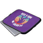 Fluor in Hide und Seek Funny Bigfoot Laptopschutzhülle (Vorne Knopf)