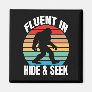 Fluor in Hide und Seek Funny Bigfoot Magnet