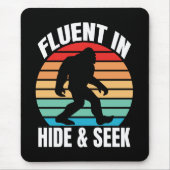 Fluor in Hide und Seek Funny Bigfoot Mousepad (Vorne)