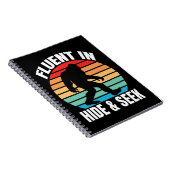 Fluor in Hide und Seek Funny Bigfoot Notizblock (Rechte Seite)