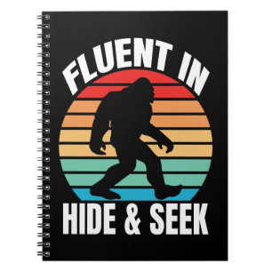 Fluor in Hide und Seek Funny Bigfoot Notizblock