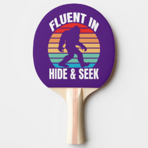 Fluor in Hide und Seek Funny Bigfoot Tischtennis Schläger