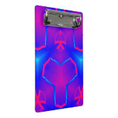 Fluorblau und rosa Mini-Zwischenablage Mini Klemmbrett (Schrägansicht)