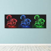 Fluorescence Tryptych Leinwanddruck (Insitu (Holzboden))