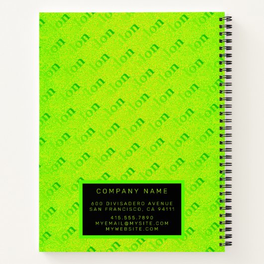 Fluorescent 2in1 Neon Elegante Business Card & Notizblock (Rückseite)