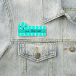 Fluorescent Aquamarin Easy Read Namensschild