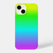 Fluorescent Bright Neon Ombre Rainbow iPhone Hülle (Rückseite)