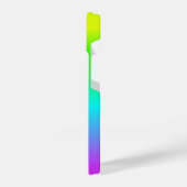 Fluorescent Bright Neon Ombre Rainbow iPhone Hülle (Linke Seite)