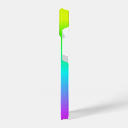 Fluorescent Bright Neon Ombre Rainbow iPhone Hülle (Linke Seite)