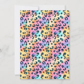 Fluorescent Calling Party Animals Safari Geburtsta Einladung (Rückseite)