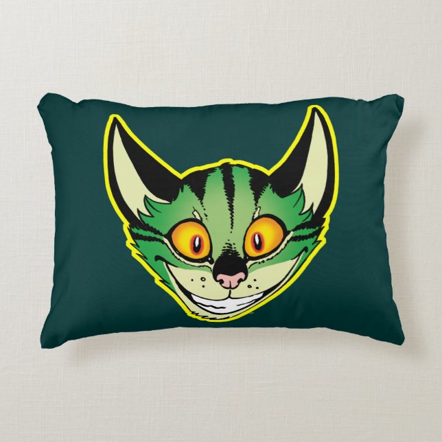 Fluorescent Cartoon Cat Accent Pillow Dekokissen (Vorderseite)
