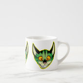 Fluorescent Cartoon Cat Espresso Tasse (Rechts)