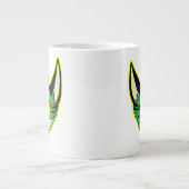 Fluorescent Cartoon Cat Jumbo Tasse (Vorderseite)