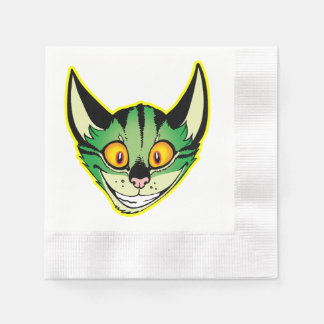 Fluorescent Cartoon Cat Paper Napkins Serviette