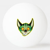 Fluorescent Cartoon Cat Ping Pong Ball Tischtennisball (Rückseite)