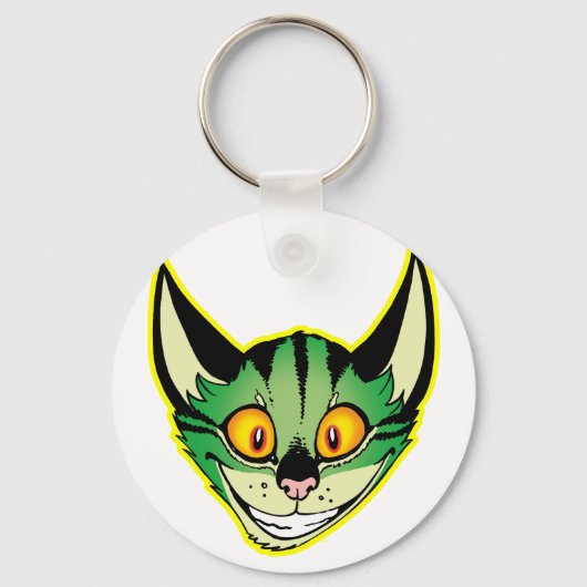 Fluorescent Cartoon Cat Schlüsselanhänger (Vorderseite)