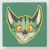 Fluorescent Cartoon Cat Stone Untersetzer (Vorderseite)