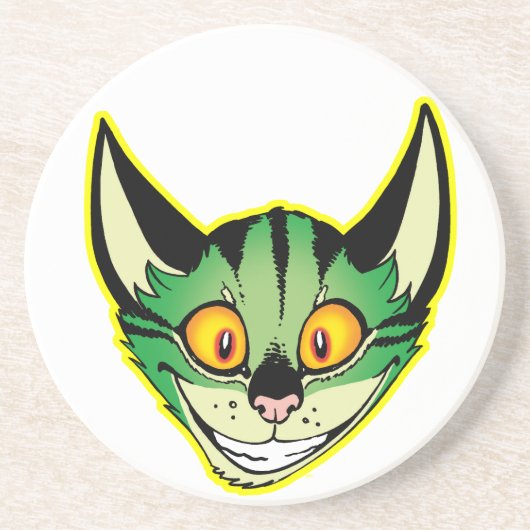 Fluorescent Cartoon Cat Untersetzer (Vorne)