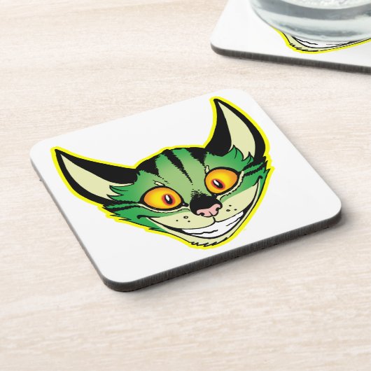 Fluorescent Cartoon Cat Untersetzer Set (Linke Seite)