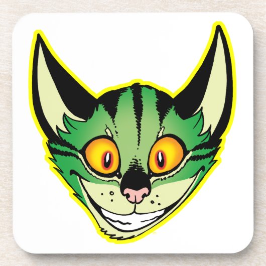 Fluorescent Cartoon Cat Untersetzer Set (Vorderseite)