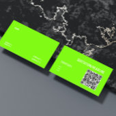 fluorescent green - QR code Visitenkarte