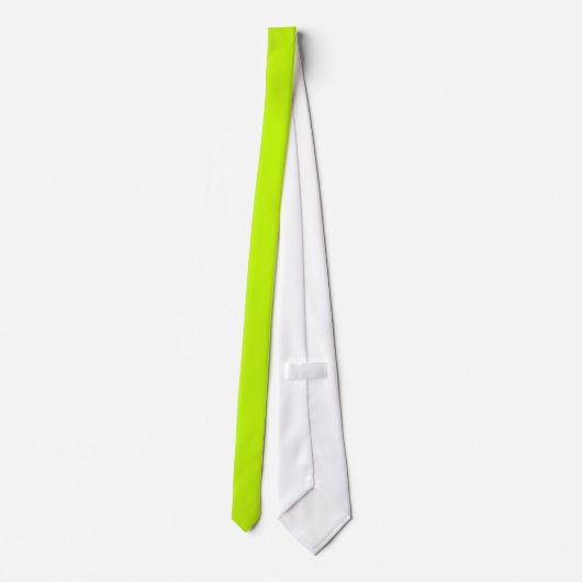 Fluorescent Lime Green Neon Yellow Personalisiert Krawatte (Rückseite)