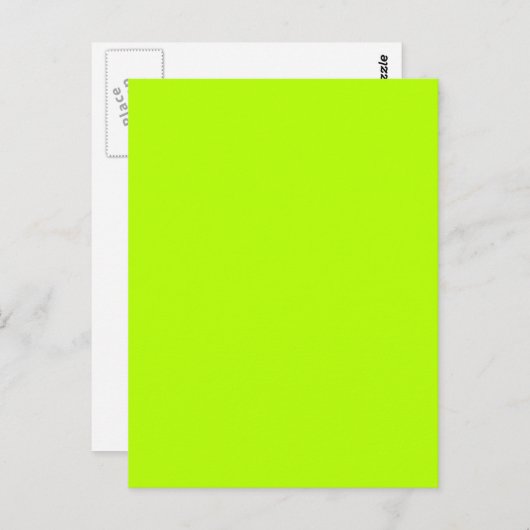 Fluorescent Lime Green Neon Yellow Personalisiert Postkarte (Vorne/Hinten)