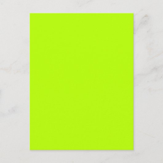 Fluorescent Lime Green Neon Yellow Personalisiert Postkarte (Vorderseite)