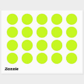 Fluorescent Lime Green Neon Yellow Personalisiert Runder Aufkleber (Blatt)