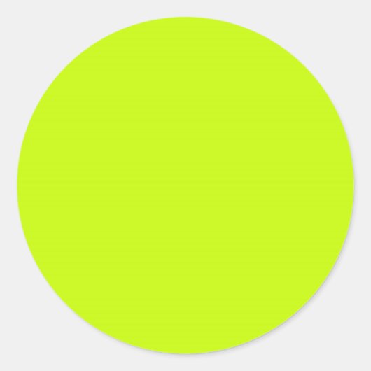 Fluorescent Lime Green Neon Yellow Personalisiert Runder Aufkleber (Vorderseite)