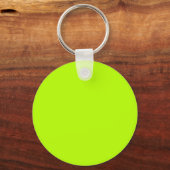 Fluorescent Lime Green Neon Yellow Personalisiert Schlüsselanhänger (Vorderseite)